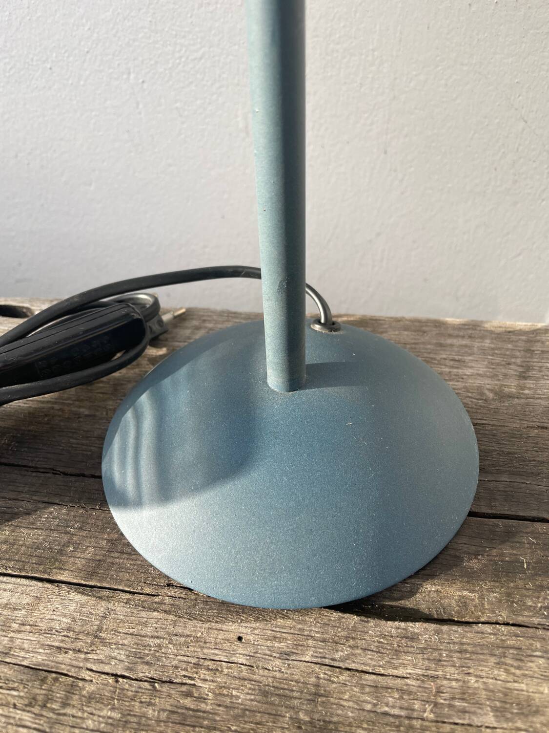 Pair of blue metal lamps Habitat, 1996