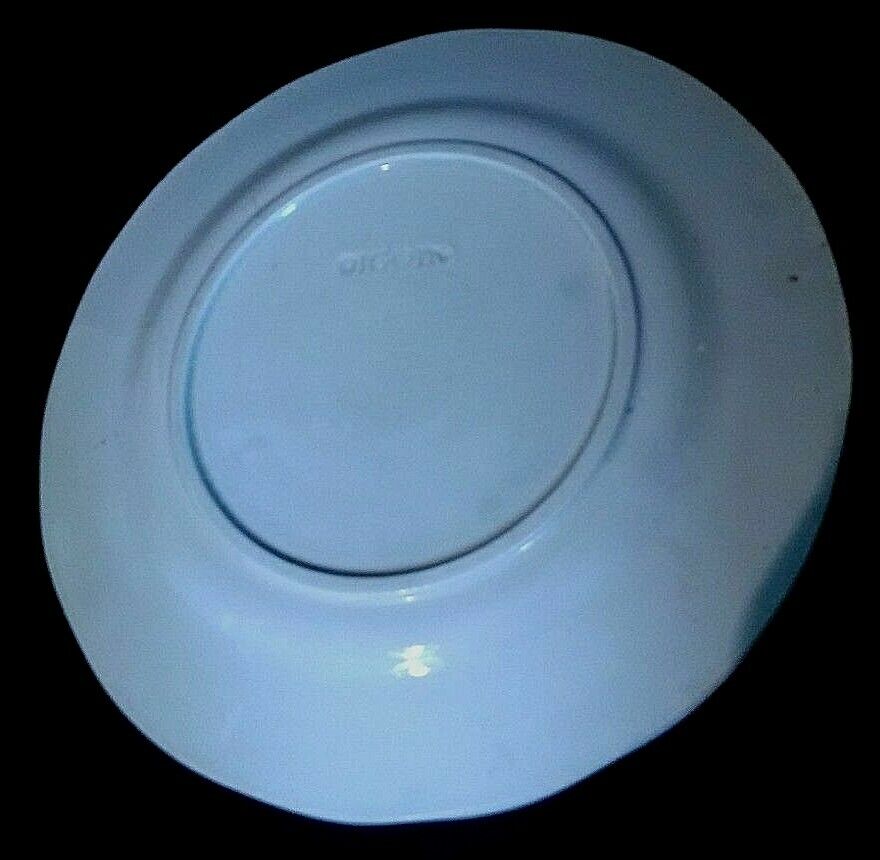 Plate earthenware slurry decoration cherries Digoin early twentieth century