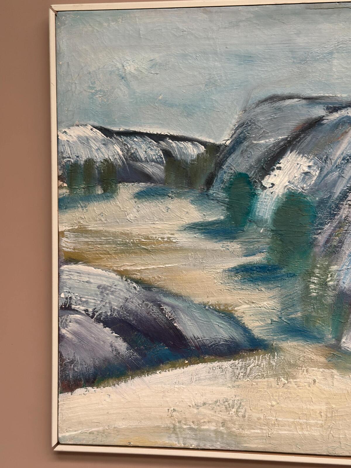 Swedish Oil on Canvas – “Valleys” by K. Svanvik – Signed