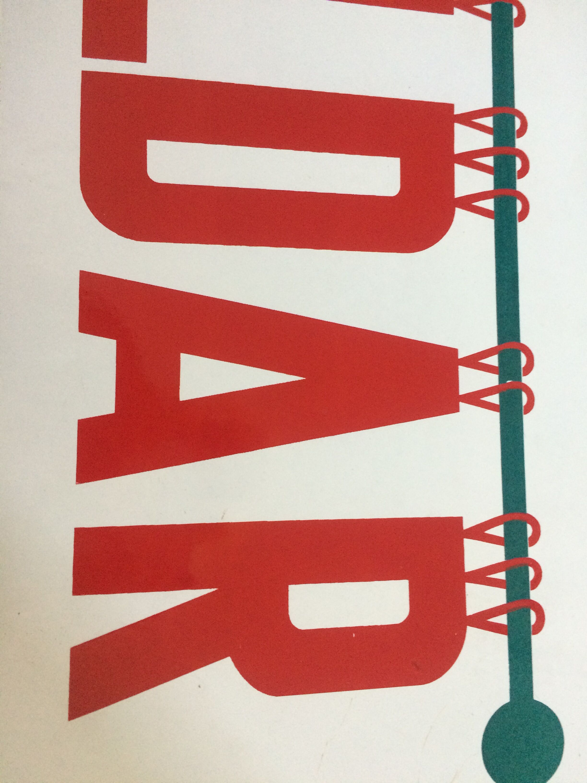 Phildard enamelled plaque White background red letters