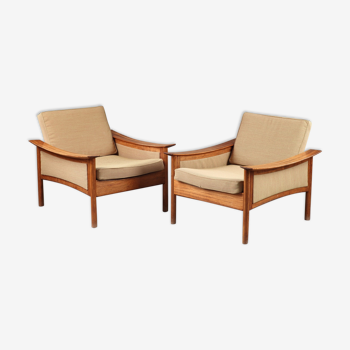 Paire de fauteuils scandinaves par Oskar Langlo