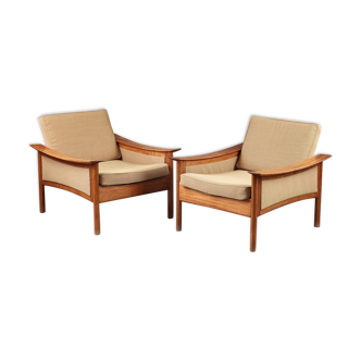 Pair of Scandinavian armchairs by Oskar Langlo