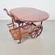 Vintage French Folding Spindle Bar Cart in Wood, 1960s