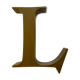 Beautiful vintage metal letter. L
