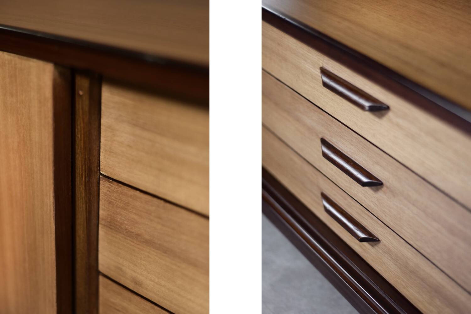 Vintage Mid-Century Danish Modern Wooden Sideboard with Drawers, 1970s
