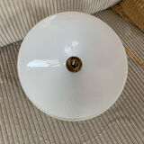 Ancienne suspension vintage en opaline blanche