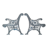 Pair of cast iron bench legs