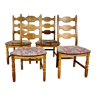 Set of 4 Danish vintage oak dining chairs by Henning Kjaernulf 1960s