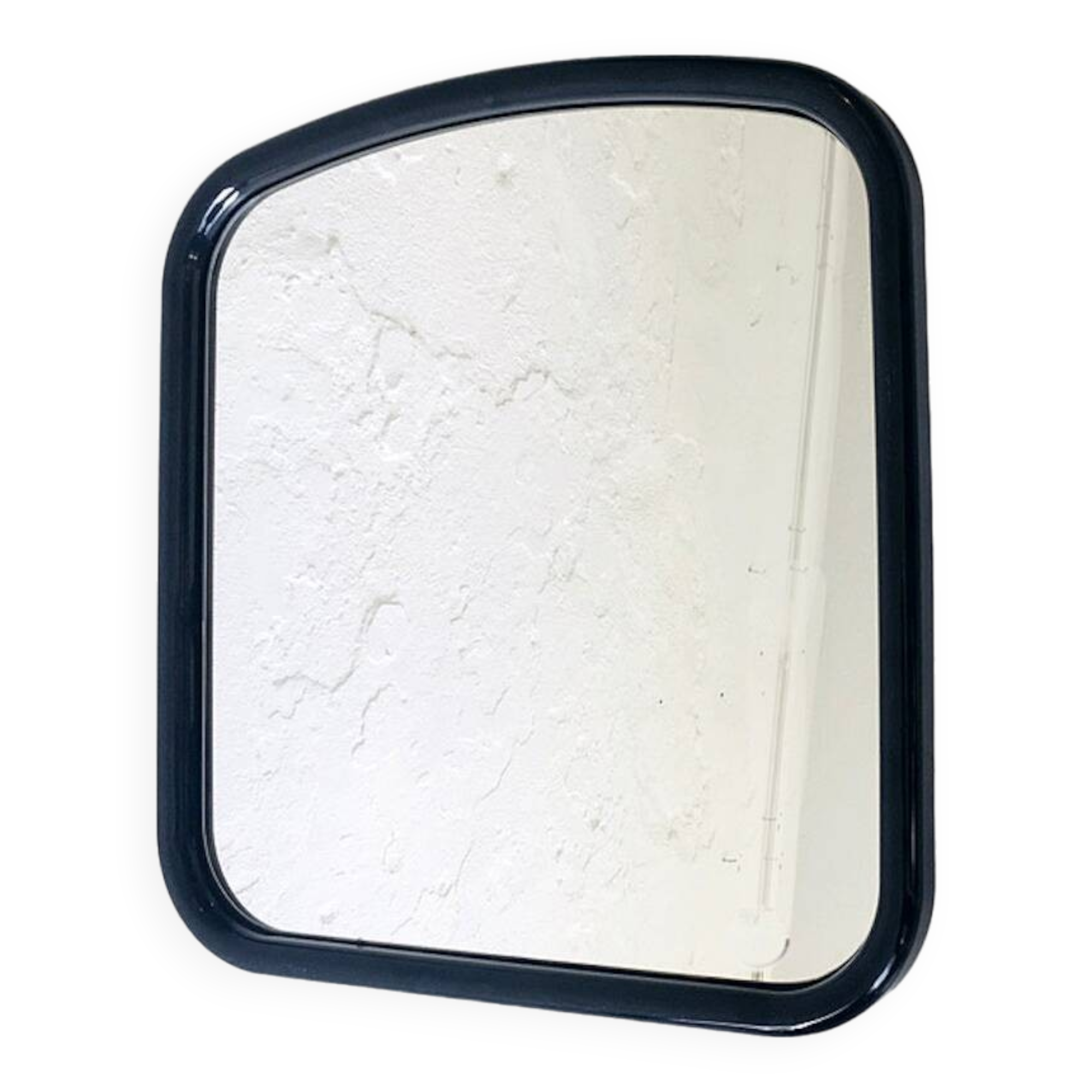 Vintage mirror with black plastic frame, 1970s