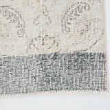 3x11 Rugs For Hallway Beige & Blue Vintage Runner Rug, 82x338Cm