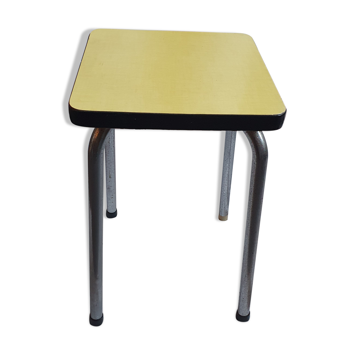 Yellow formica stool, 1970