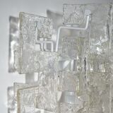 Carlo Nason, sculptural lace glass wall lamp, 1970s