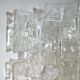 Carlo Nason, sculptural lace glass wall lamp, 1970s