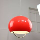 Space Age Italian Red Jolly Pendant Lamp from Guzzini