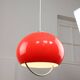 Lampe à suspension rouge italienne Space Age Jolly de Guzzini