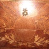 Transitional style chest of drawers in marquetry