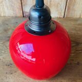 Vintage red opaline pendant light