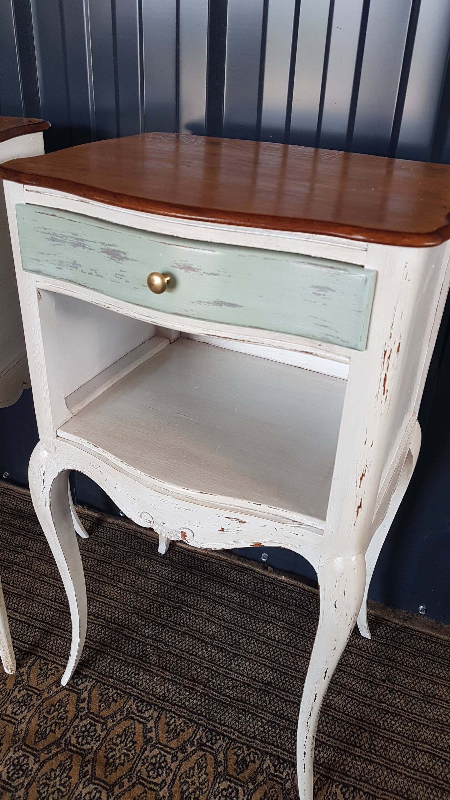 Pair of Louis XV style bedsides restyled