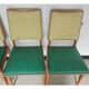 Suite of 4 vintage chairs compass feet