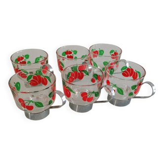 Lot de 6 tasses à café Vintage