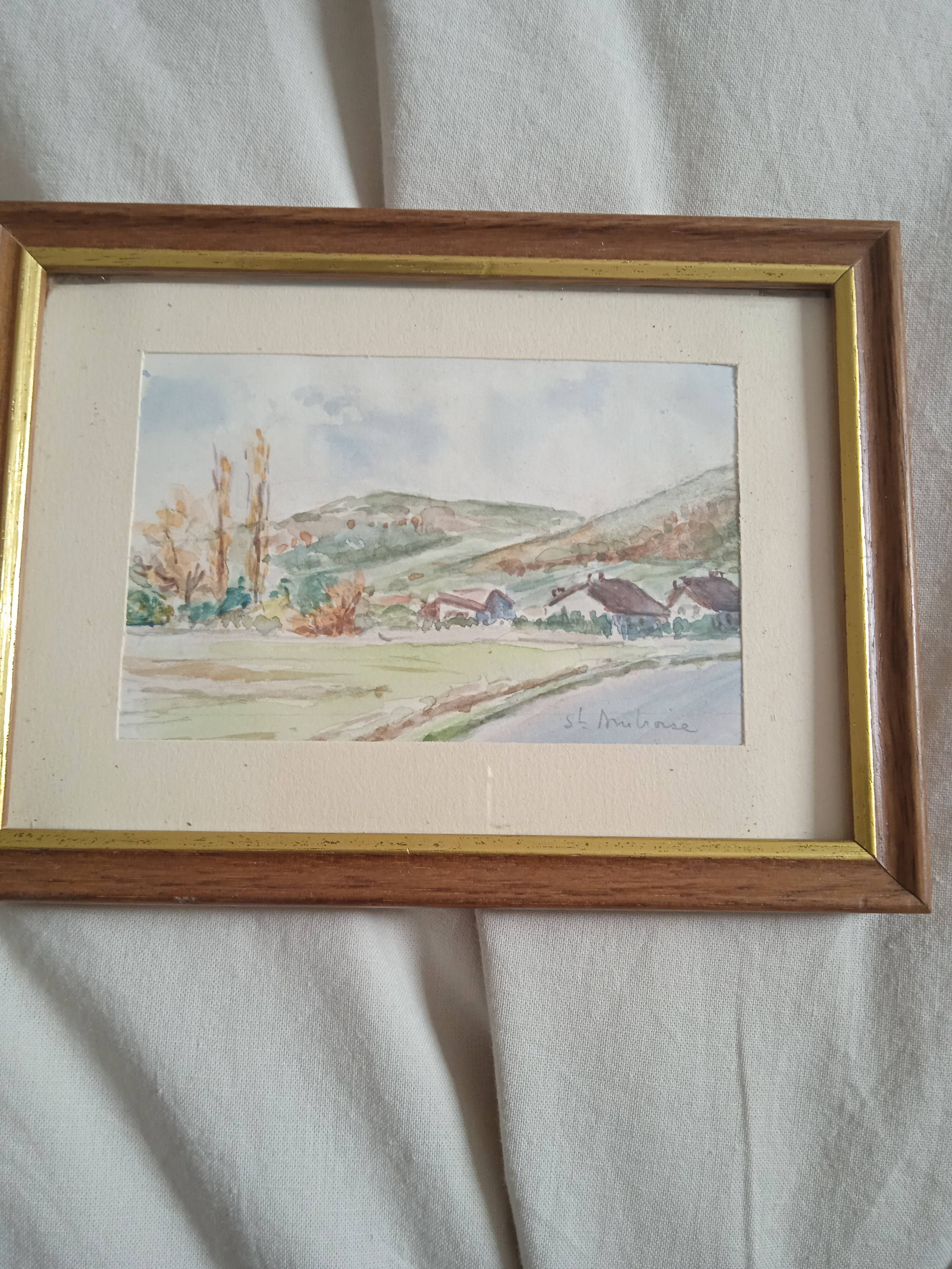 Watercolor signed jf aambroise