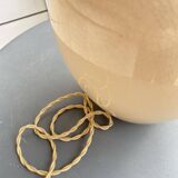 Earthenware lamp, fabric cable, fabric lampshade