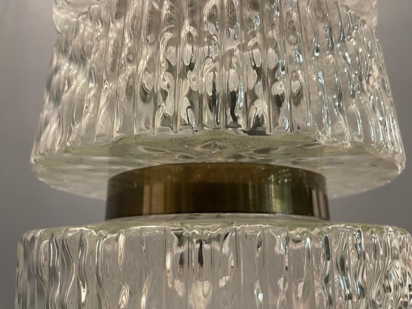Mid-century crystal light pendant, 1970s