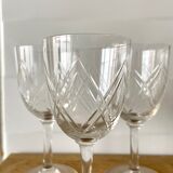 6 glasses of chiseled crystal liqueur