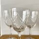 6 glasses of chiseled crystal liqueur