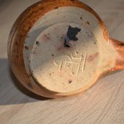 4 pyrite stoneware cups/mugs/coffee cups signed J.P.G.