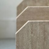 Travertine magazine holder, italy 1970