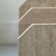 Travertine magazine holder, italy 1970