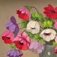 Oil on canvas still life by primo dolzan xxth bouquet of flowers