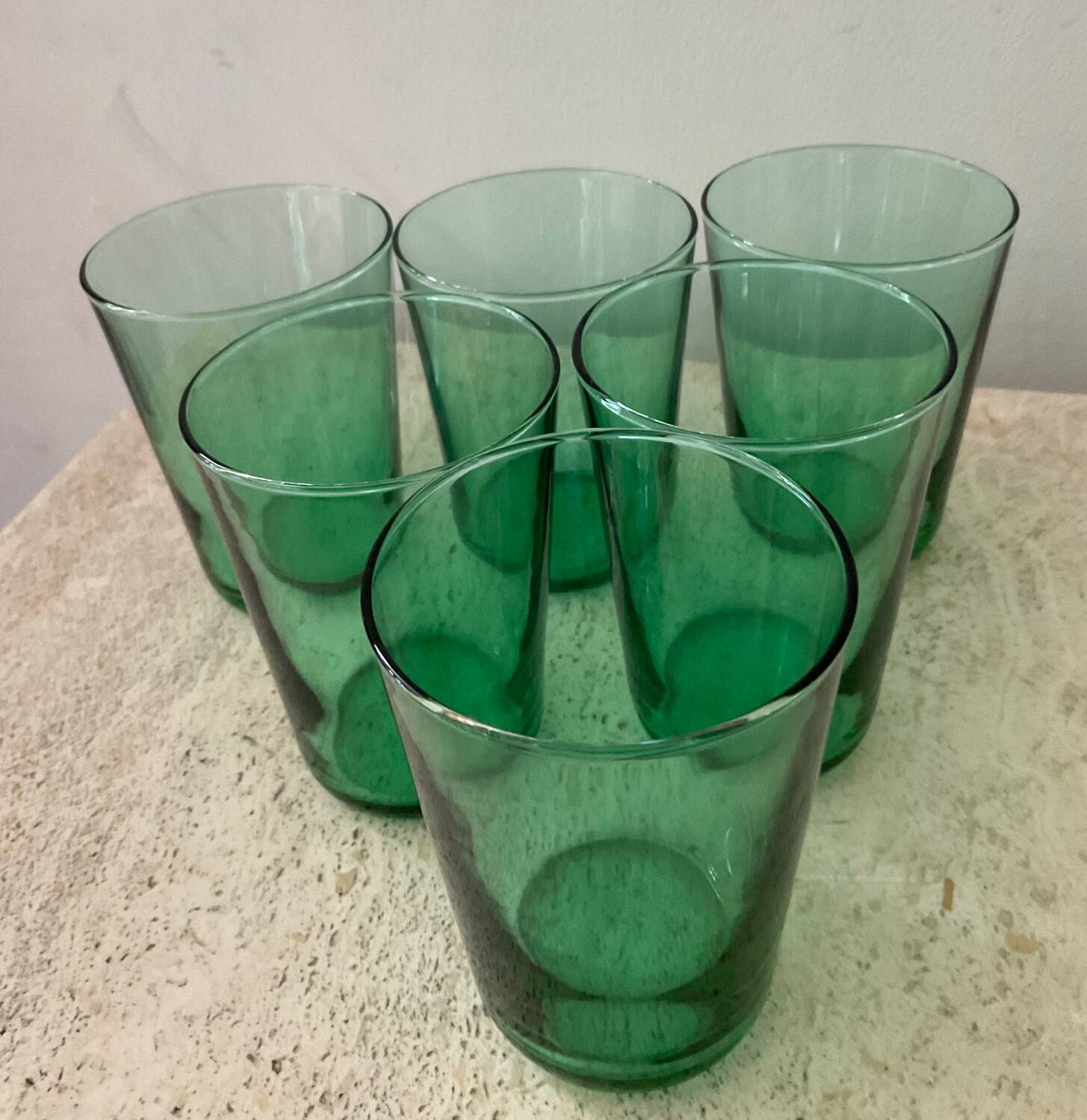 Series 6 mint green water glasses