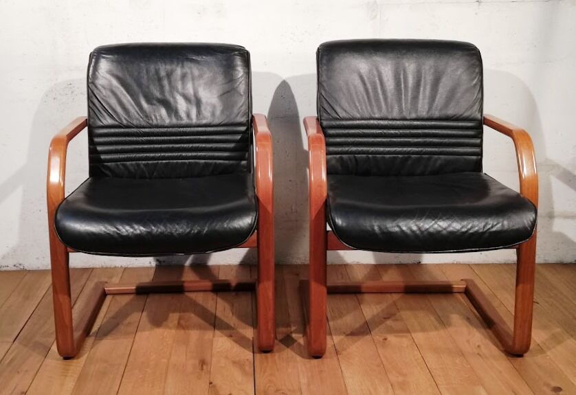 Fauteuil vintage en cuir