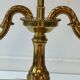 Bouillotte lamp Lucien Gau Paris in gilded bronze