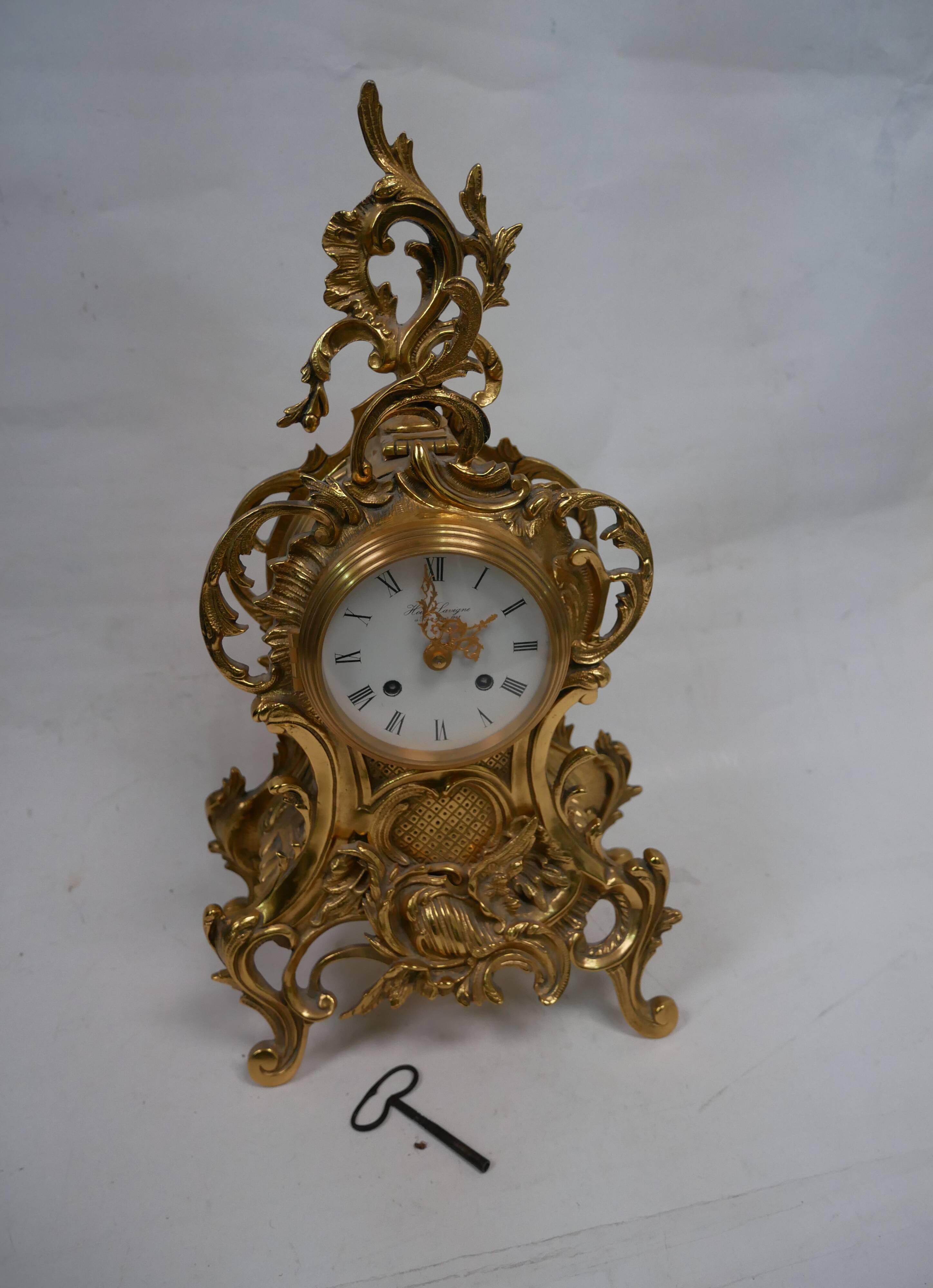 old bronze cartel golden style Louis XV vintage rockery 1980