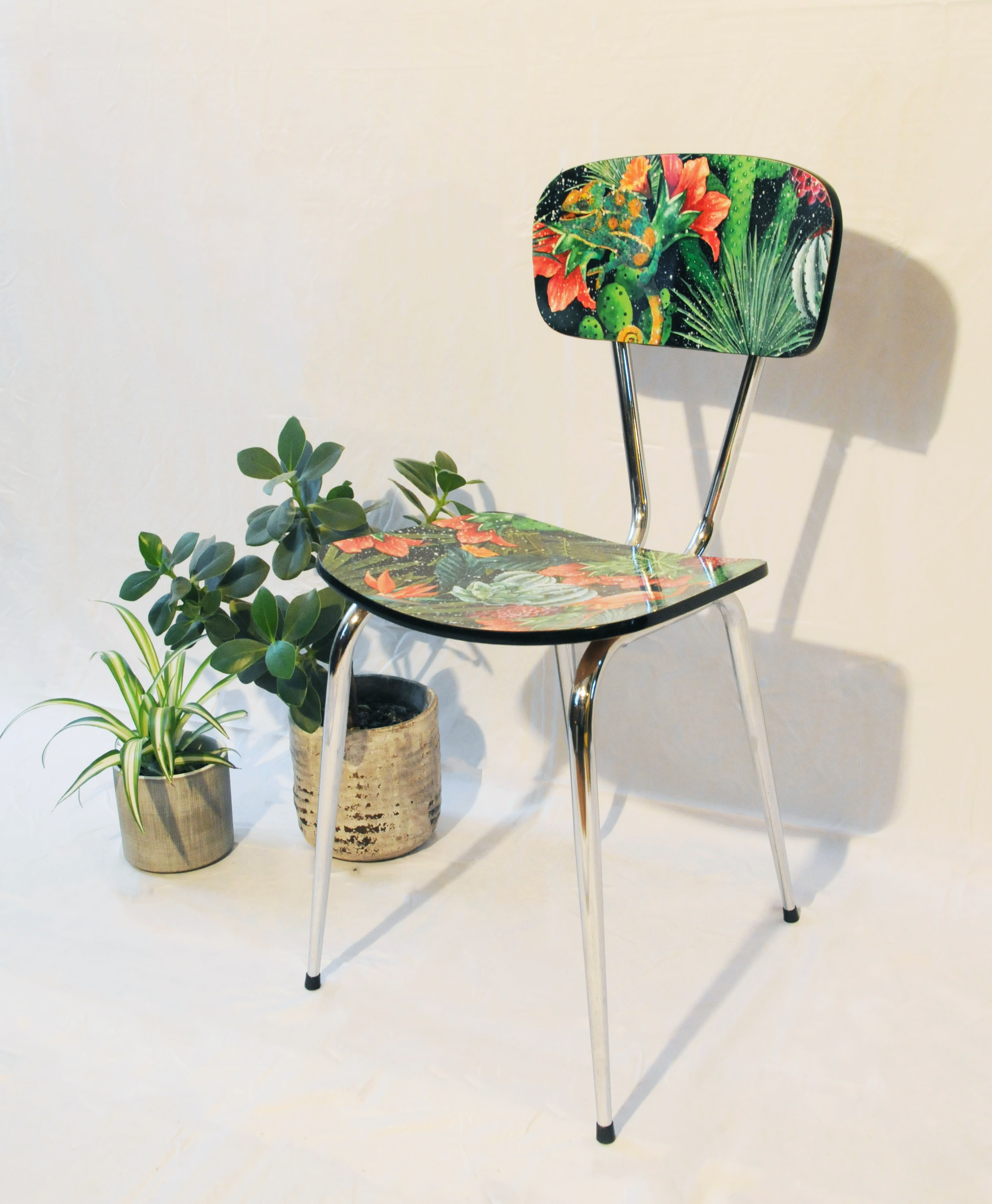 Lot chaises formica rénovée