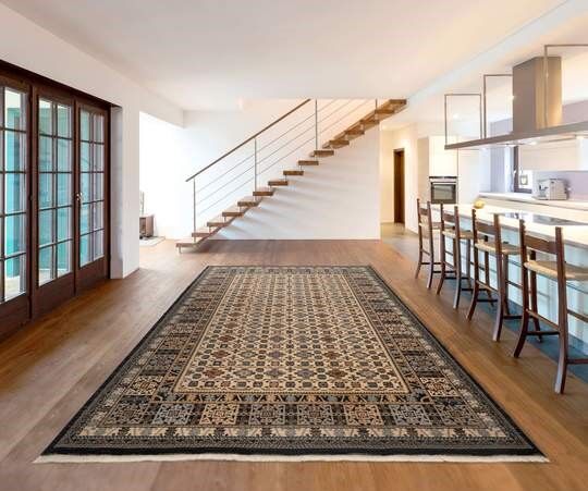Tapis persan noir mina 200x300 cm