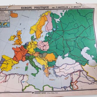 Wall map / decoration vintage