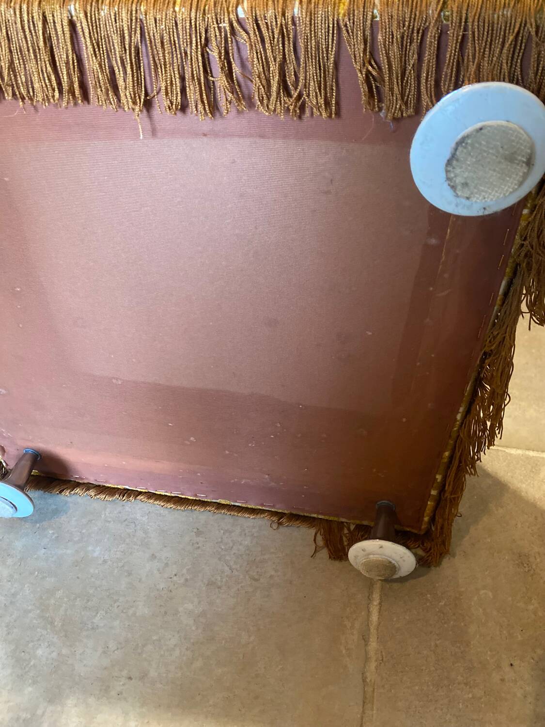 Vintage pouf or footrest