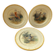 Set of 3 Old Ceramic Plates Decor H. ARNDT Rooster Hen & Duck #B188