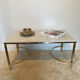 Marble and brass coffee table