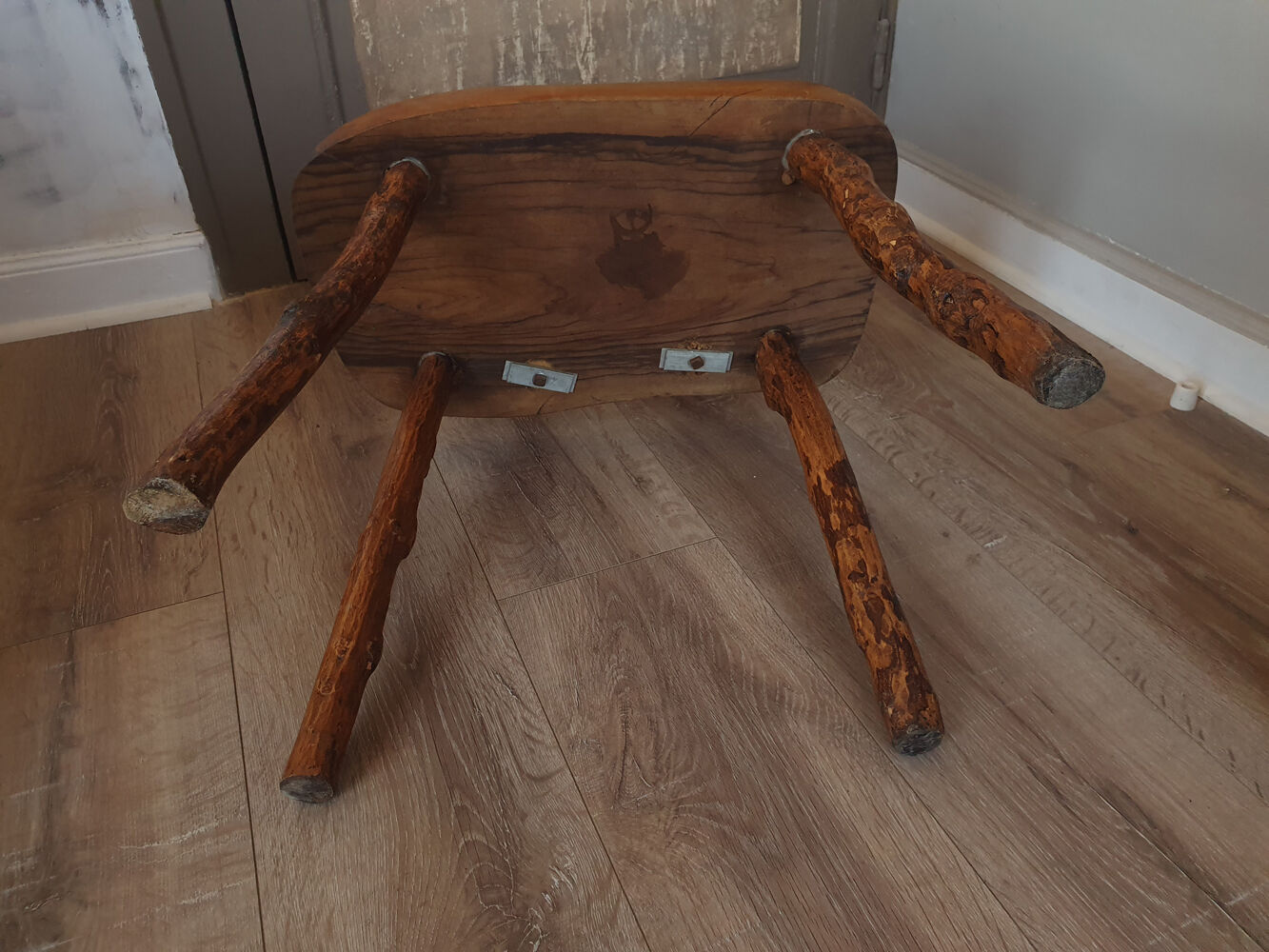 Tree trunk chair, brutalise, vintage