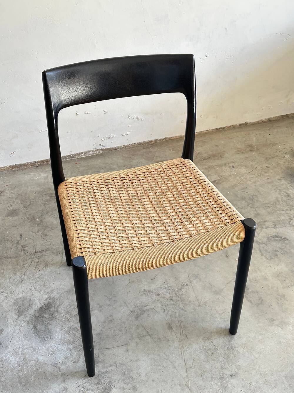 Set of 6 rare 'model 77' chairs, Niels O. Møller, JL Møllers Møbelfabrik, 60s