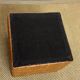 Vintage Sede leather pouf with chest