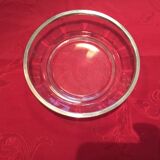 Very beautiful crystal cup with silver metal rim