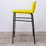Tabouret haut TrabA' Bardot Met en tissu Jaune