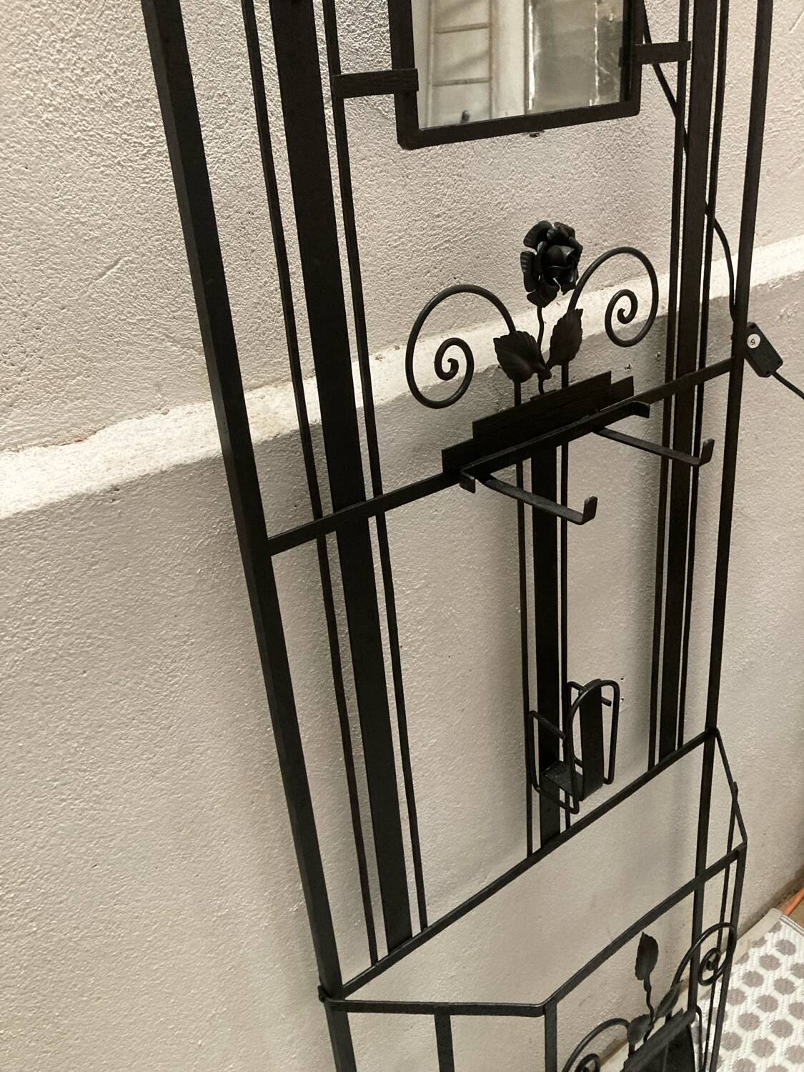 Art Deco coat rack wrought iron wardrobe