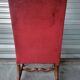 Authentic large antique armchair in the Louis XIII style "sheep's bone"